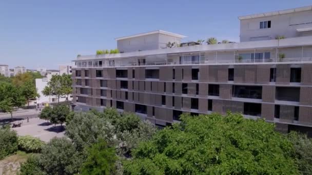 Edificios Apartamentos Montpellier Francia Plano Aéreo — Vídeo de stock