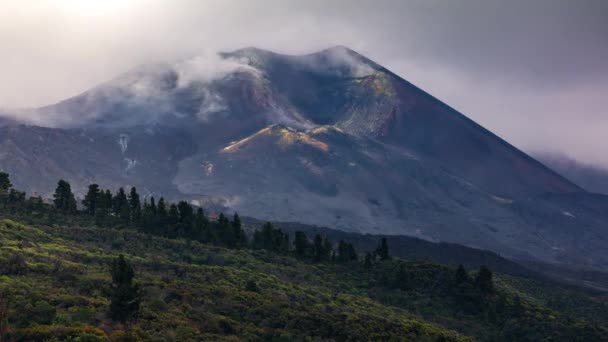 Laps Temps Majestueux Volcan Actif Cumbre Vieja Sur Île Palma — Video
