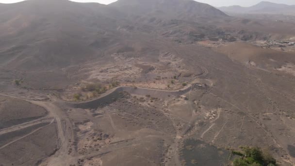 Księżycowy Opuszczony Krajobraz Pobliżu Calderon Hondo Fuerteventura Hiszpania Montana Kolorada — Wideo stockowe