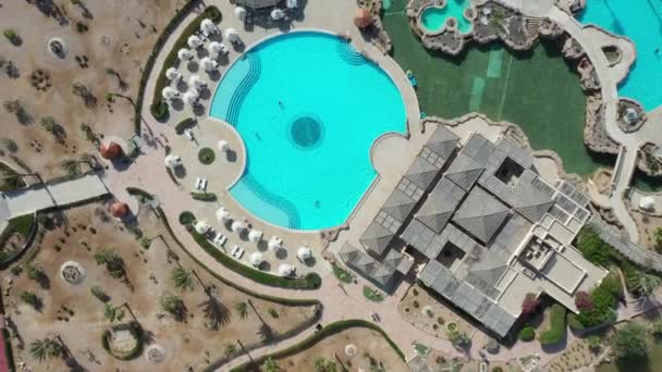 Bird Eye View Van Somabay Marina Tropical Resort Rode Zee — Stockvideo