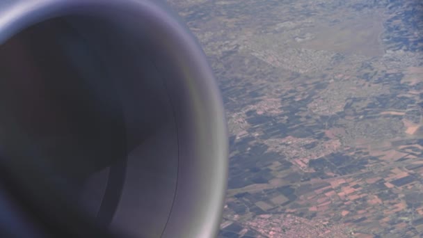 Sobrevolando España Desde Avión Pasajeros — Vídeos de Stock