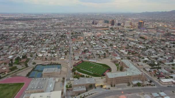 Paso Texas Usa Aerial Drone View Downtown Paso Area Paso — Stock Video