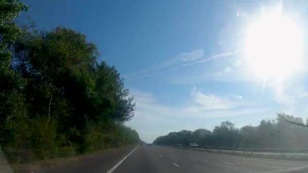 Standpunkt Hyperlapse Fast Autobahn Zeitraffer Dashcam Pov Wales — Stockvideo