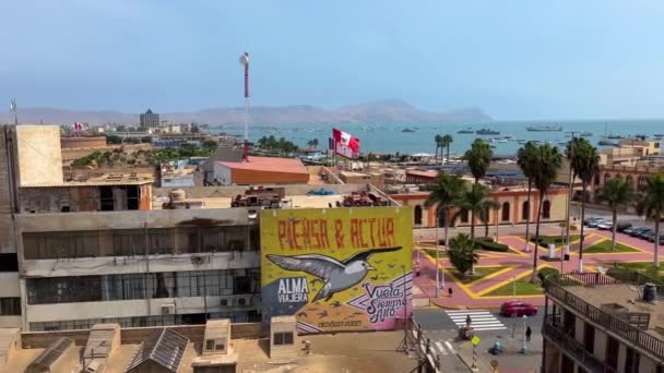 Υψηλής Γωνίας Τηγάνι Πυροβόλησε Πάνω Από Την Περιοχή Της Punta — Αρχείο Βίντεο