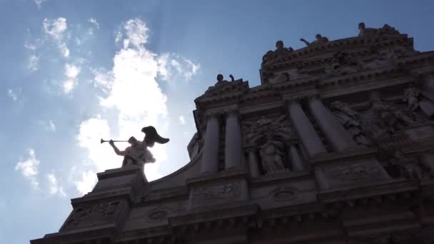 Venice Church Facade Pan Ltor Cornice Durata 1920 1080 — Video Stock