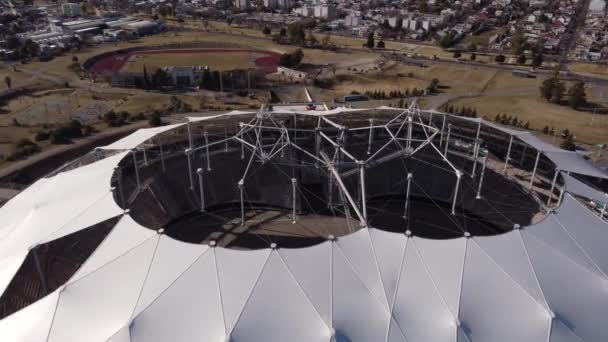 Techos Enrevesados Del Estadio Unique Diego Maradona Buenos Aires — Vídeo de stock