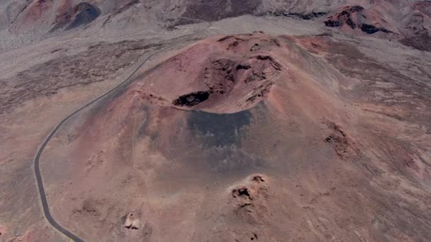 Luchtfoto Van Vulkaan Bij Vuurtoren Van Orchilla Hierro Een Zonnige — Stockvideo