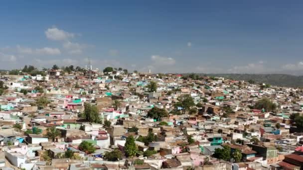 Bird Eye View Walled City Harar Harari Regionen Östra Etiopien — Stockvideo