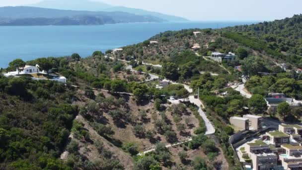 Montaña Skiathos Filmada Por Dron — Vídeos de Stock