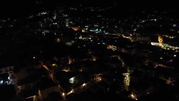 Una Amplia Vista Ciudad Skiathos Desde Cielo Por Dron Grecia — Vídeos de Stock