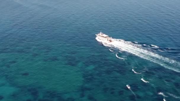 Плаваючи Греції Скіафос Знімався Дроном — стокове відео