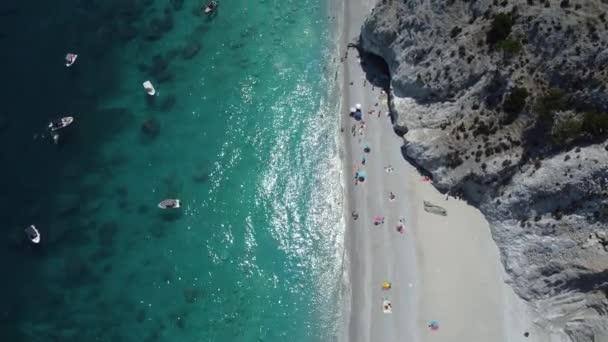 Playa Lalaria Playa Más Hermosa Skiathos Grecia — Vídeos de Stock