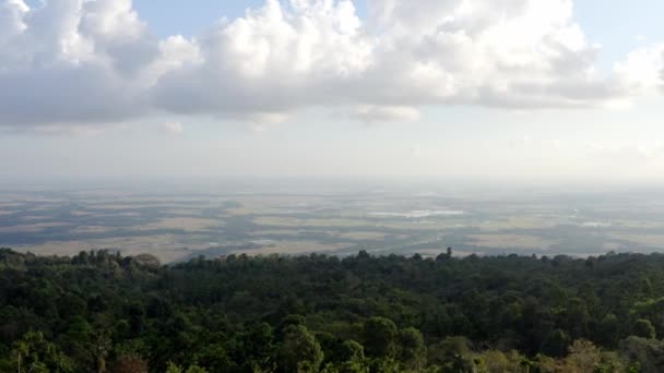 Zicht Bangladesh Platteland Vanaf Beboste Heuvel Aan Grens India Brede — Stockvideo