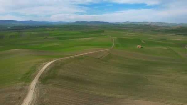 Green Landscape Stunning Fields Filmed Beautiful Province Basilicata Southern Italy — Vídeo de Stock