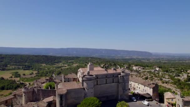 Drone Volant Dessus Gordes Dans Sud France — Video