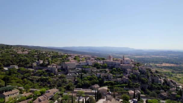 Vue Aérienne Belle Vieille Ville Gordes Dans Sud France — Video