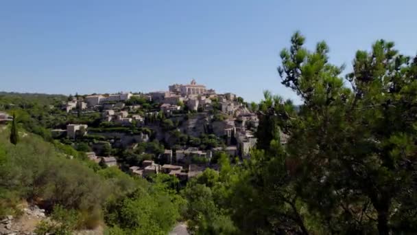 Vue Aérienne Vieux Village Gordes Dans Sud France — Video