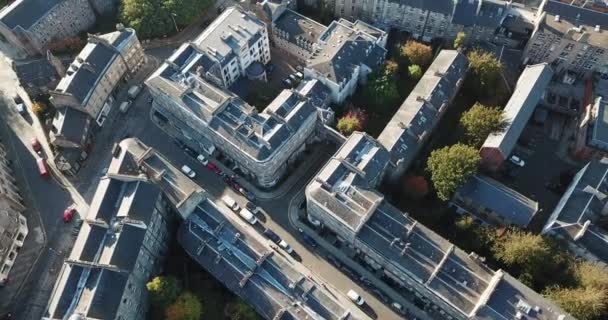 Rare Birds Eye View Stockbridge Suburbs Edinburgh — Stock Video