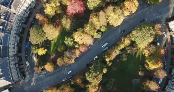 Spectacular Drone Shot Moray Estate Edinburgh Showcasing Beautiful Colours Trees — Stock Video
