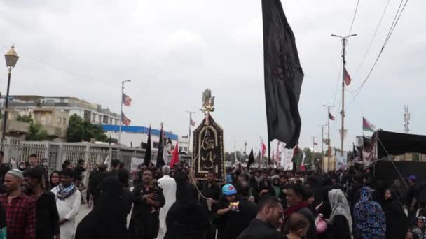 Στο Juloos Muharram Parade Επίσης Γνωστή Muharram Haram Ένας Μεγάλος — Αρχείο Βίντεο