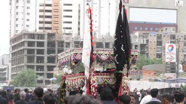 Primeiro Mês Calendário Islâmico Muharram Observado Pelos Enlutados Com Julho — Vídeo de Stock