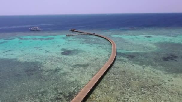 Skelenin Golf Arabasının Mercanların Denizin Hava Aracı Çekimi — Stok video