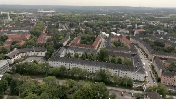 Domy Przedmieściach Dortmundu Niemcy — Wideo stockowe