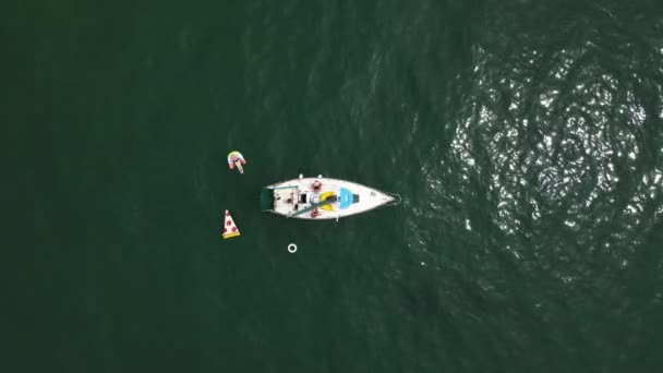 Recreational Leisure Water Activity Tourists Idyllic Nickel Beach Ontario Canada — Stock Video
