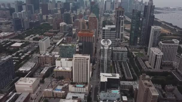 Imagens Drones Chicago Skyline Aproximando — Vídeo de Stock