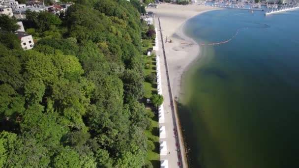 Révélation Une Ville Balnéaire Long Remblai Côté Plage Mer Pour — Video