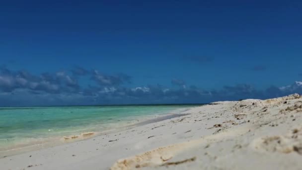 Timelapse Spiaggia Sabbia Bianca Acqua Turchese Caraibica Los Roques Venezuela — Video Stock