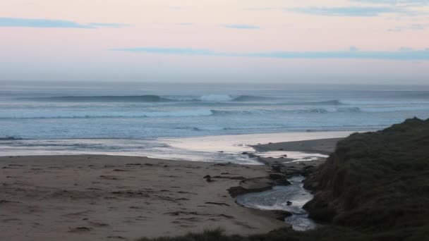 Beautiful Shot Good Surf Early Morning Sun Victoria Australias Coastline — Stock Video