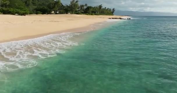 Vôo Baixo Sobre Oceano Havaí — Vídeo de Stock