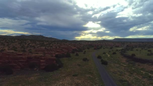Desierto Poca Luz Ruta — Vídeo de stock