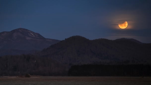 Luna Asheville Blue Ridge Mountains Carolina Del Nord — Video Stock