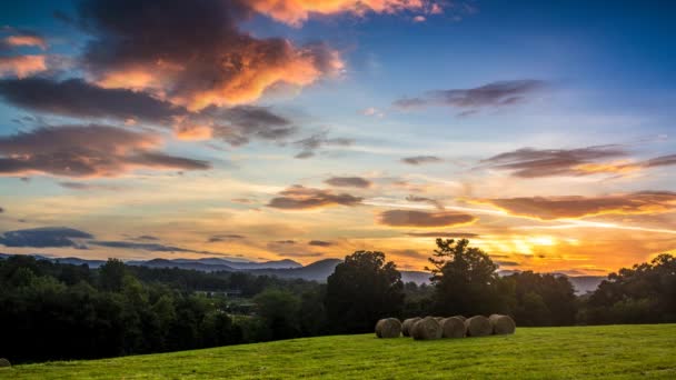 Sunrise Waktu Selang Blue Ridge Pegunungan Asheville North Carolina — Stok Video