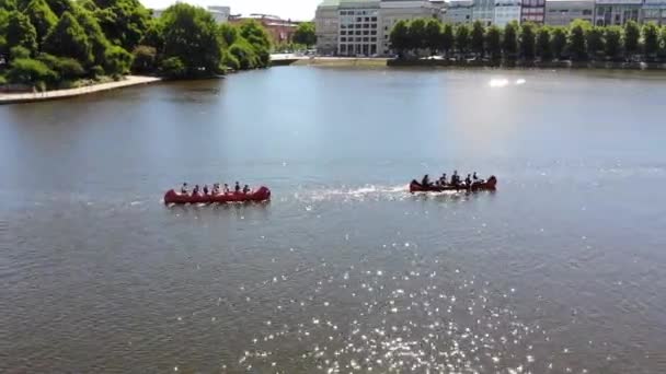 Hamburg Daki Bir Parkın Insansız Hava Aracı Videosu — Stok video