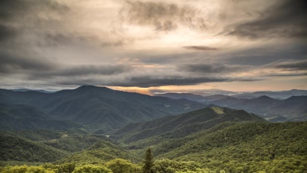 Blue Ridge Mountains Asheville North Carolina Time Lapse Cinemagraph — Stockvideo