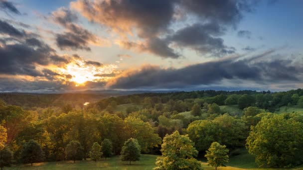 Cinemagraph Time Lapse Montañas Blue Ridge Carolina Del Norte Amanecer — Vídeo de stock