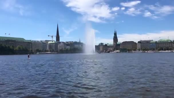 ハンブルクの公園の時間経過ビデオ — ストック動画