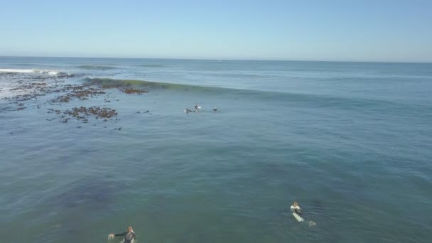 Dramática Antena Surf Largo Costa Sudáfrica — Vídeos de Stock