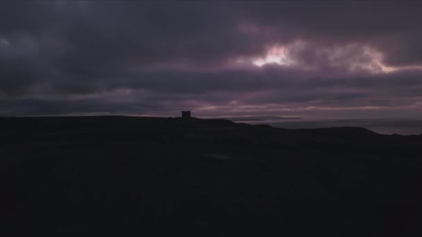 Bir Cornish Plajının Havadan Görünüşü — Stok video