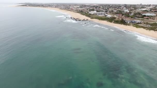 Aerial Flying Exotic Beach South Africa — Stock Video