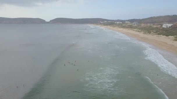 Surfistas Surfando Longo Costa Exótica África Sul — Vídeo de Stock