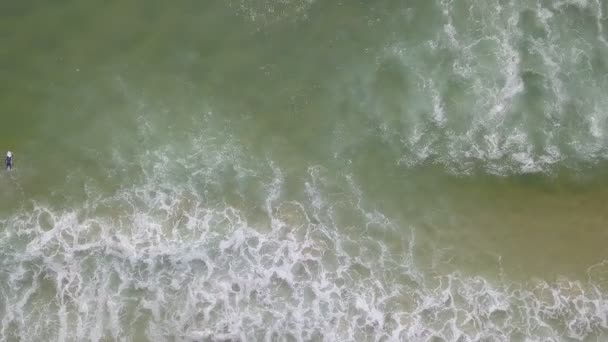 Aerial Exotic Beach South Africa Waves Sand — Stock Video