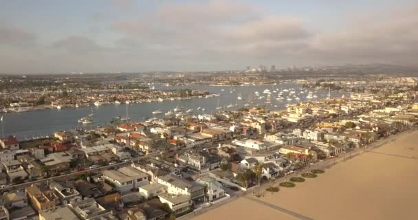 Voo Sobre Porto Sul Califórnia — Vídeo de Stock