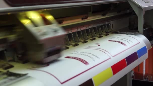 Canvas Printing Machine Work — Stock Video