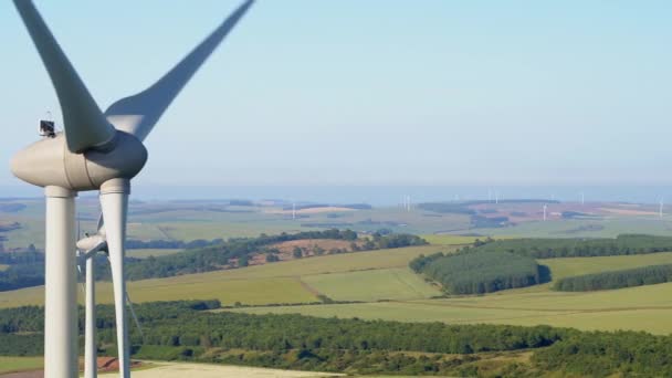 Luchtbeelden Van Het Windturbinepark Schotland — Stockvideo