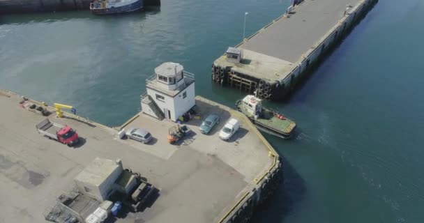 Aerial Footage Fraserburgh Harbour Aberdeenshire — Stock Video