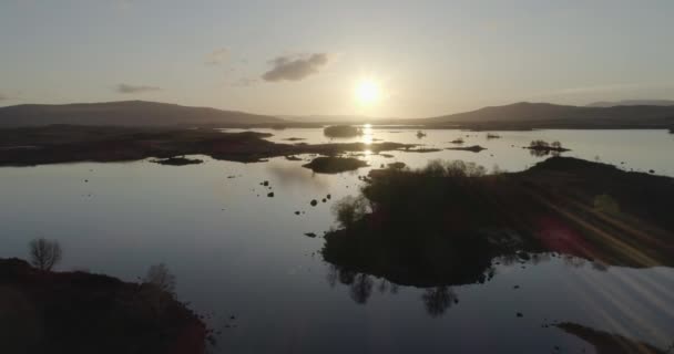Flygbilder Rannoch Moor Nära Glencoe Skotska Höglandet — Stockvideo